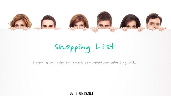 Shopping List example